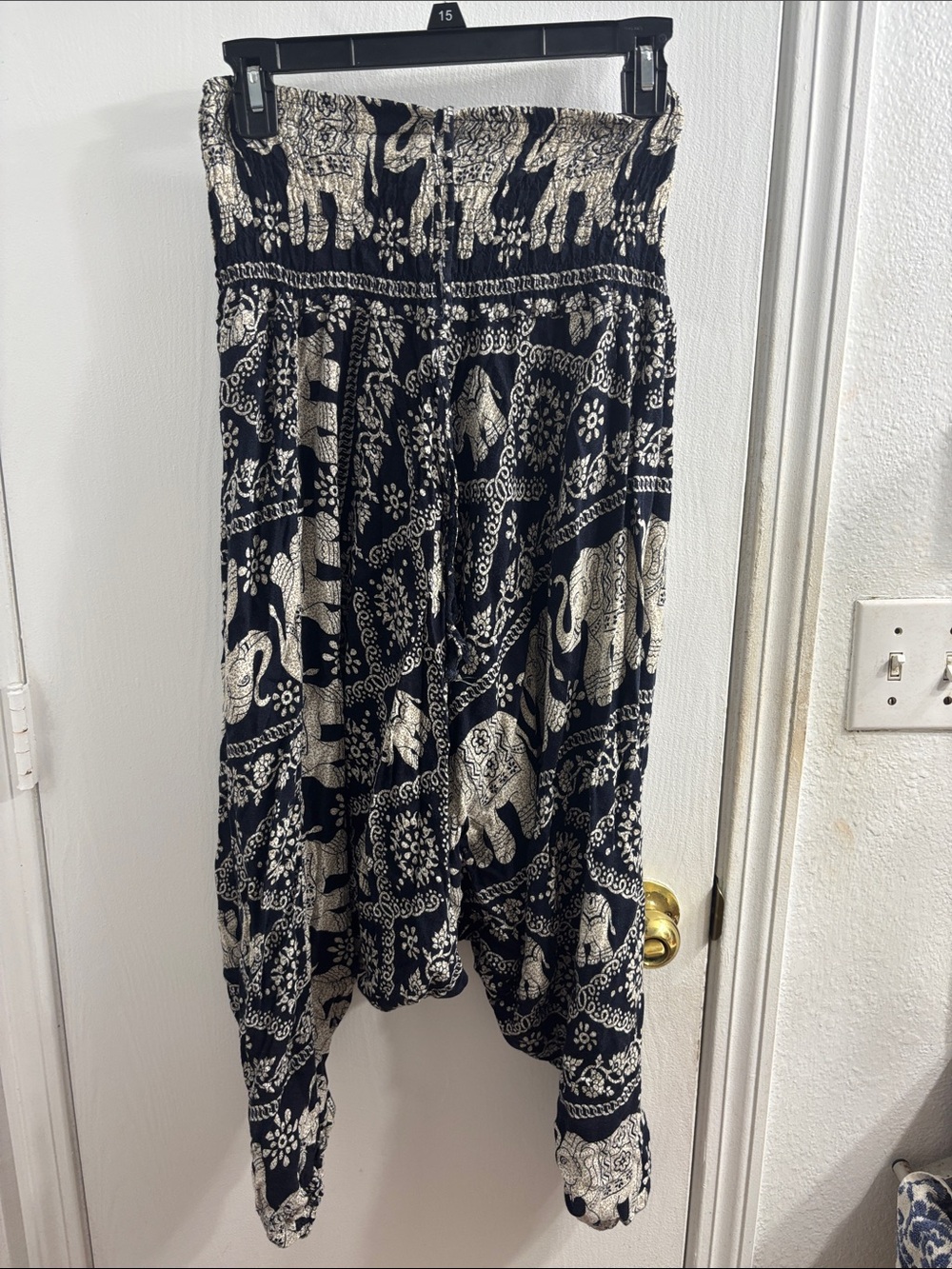 Black and Cream Elephant Print pants